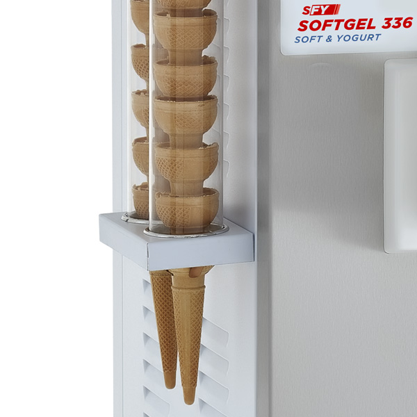 Softeis- und Frozen Yoghurt Maschine Softgel 320 - 336 - Eistütenhalter